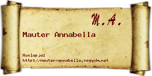 Mauter Annabella névjegykártya